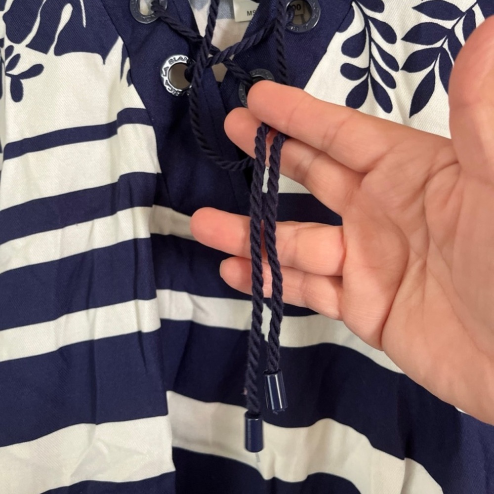 La Blanca Swim Coverup NEW (blue/white) Navy and White Floral - Picture 5 of 12